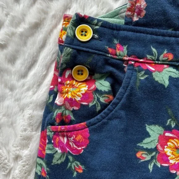 Matilda Jane Girls Size 4 Floral Overall Romper Blue Pink Garden Pockets - Picture 5 of 7